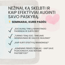 Įkelti vaizdą į galerijos rodinį, SEMINARŲ PRENUMERATA „KĄ DARAI, DARYK GERAI“
