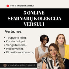 Įkelti vaizdą į galerijos rodinį, 5 SEMINARŲ KOLEKCIJA VERSLUI
